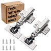Luokim 2-Pack Frameless Full Overlay Soft Close Cabinet Hinges, 50%