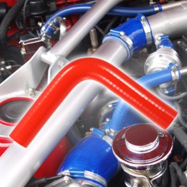 X AUTOHAUX 22mm 0.87" ID 90 Degree Elbow Silicone Reducer Hose Pipe Bend Turbo Water Intercooler Red