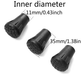 RONCHEN 8pcs Assorted Replacement Tips Hiking Stick Walking Trekking Pole Protector for Hiking Poles, Walking Sticks, Trekking Poles, black, DSZ-PJ001