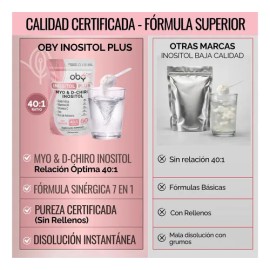 2-Pack 600g Myo y D-Chiro Inositol Plus 40:1 | Acido Folico, Prebioticos, Vitaminas D3, C, Zinc | 4100mg porcion | Balance Hormonal Mujer SOP Mujer Ma