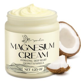 Manelix Magnesium Cream for Sleep - Topical Magnesium for Women, Muscle Relaxation, Calm, Moisturizing with Coconut Oil, Shea Butter & Hyaluronic Acid, 4.23 OZ, Safe for Kids (4.23 Ounce, Coconut)