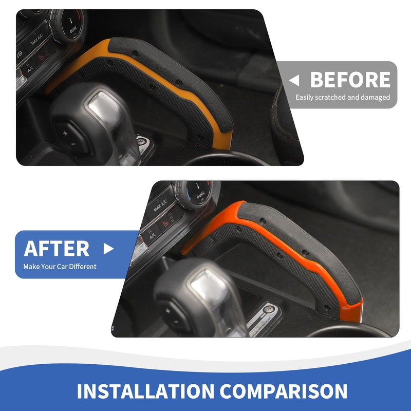 RAZPOY Center Console Dash Grab Handle Cover Trim Compatible with