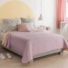 Vianney Edredón Kingsize Cuarzo Ligero /capitonado Vianney Color Rosa Diseño