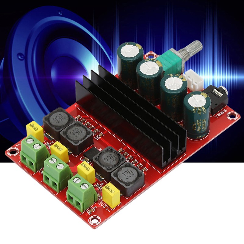 DC12-24V High Power 2*100W Dual Channel Digital Amplifier Audio Board