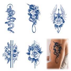 tattoo stickers waterproof jagua tattoo henna tattoo 2 weeks disappear tattoo stickers tattoo stickers plant flower leaf tattoo stickers easy to apply on arms, legs, shoulders, body, chest, back for