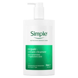 Simple Repair+ Facial Cream Cleanser pro-ceramides + hyaluronic acid restores dry and dehydrated skin from the first use 240 ml