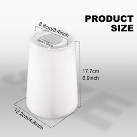 Paquete de 3 pantallas de lámpara blancas, mini pantallas de repuesto de tela, 3.4 x 4.8 x 6.9 pulgadas, visualización tejida a mano de lino natural para luz de piso, luz colgante de cuerda de cáñamo,