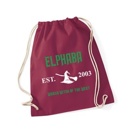 Hippowarehouse Elphaba wicked witch of the west Drawstring Cotton School Gym Bag 37cm x 46cm, 12 litres