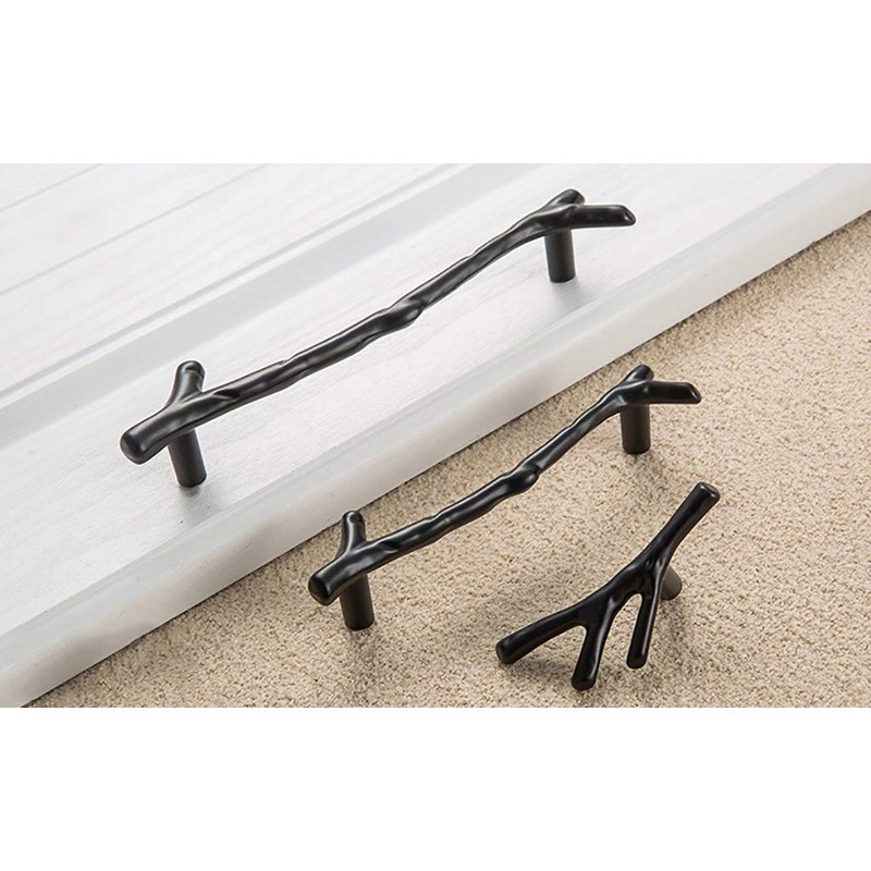 ESreake 4 Pack Single Hole Branch Knobs Vintage Tree Twig