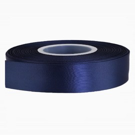 25 Meters of Satin Wedding Party Ribbon 15mm in Multiple Colours Pack Rolls (Navy Blue) for Sew, Gifts Wrap, Dress, Cars, Floral, Events, Party, Decoration Easter Christmas