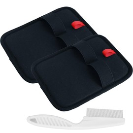 2 Pcs Pet Hair Remover Glove Dog Cat Hair Remover Gloves Pet Grooming Gloves with 1 Pcs Pet Comb for Clothes Sofas Carpets Car Seats Floor (2)