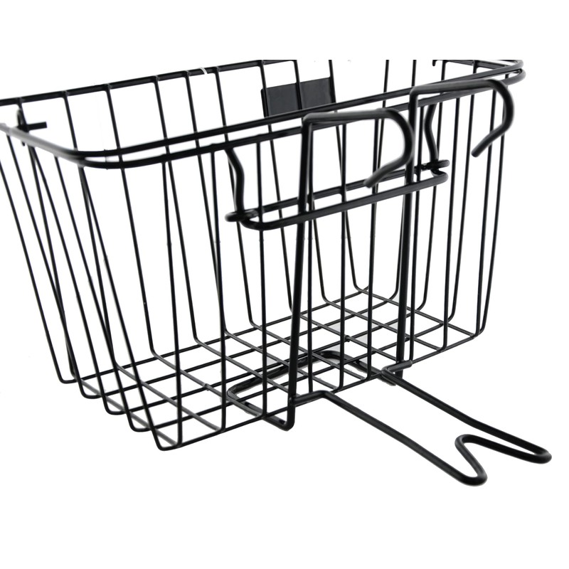 Wire Bike Basket Mesh Shopping Bicycle Front Handle Shopper Black
