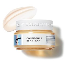 It Cosmetics Confidence in a Cream - Crema Hidratante Facial Antiedad, 48H de Hidratación Facial, Reduce Visiblemente las Líneas de Expresión Finas con Niacinamida y Escualano