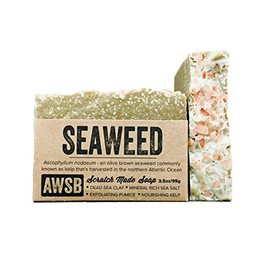 Seaweed All Natural, Vegan, Organic Bar Soap with Sea Salt, Handmade by A Wild Soap Bar