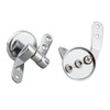 Toilet Seat Hinges Pair of Chrome Finished Replacement Hinges for