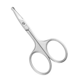 LIVINGO 9cm Rounded Curved Nose Hair Scissors, Premium Stainless Steel Safety Small Blades Use for Manicure Cuticle Trimming Facial Hair, Eyebrow, Dry Skin