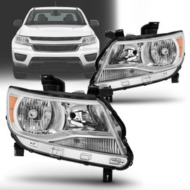 ADCARLIGHTS for 2015-2022Chevy Colorado Halogen Type Headlights Amber Reflector Headlight Replacement Driver and Passenger Side