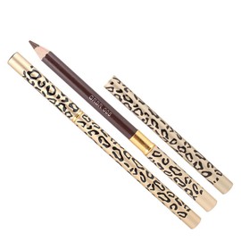 SOLUSTRE 2pcs Pencil with Brow Brush Long-Lasting Deeply Pigmented Leopard Cover Makeup Pencil