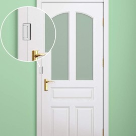 CRANACH Home Security Door Reinforcement Lock, 3” White – Child Proof High Security Front Door Lock Withstands 800 lbs