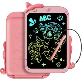 ELECGO 10 Pulgadas Pizarron Magico Luz Alta, Tablero Electrónico de Dibujo a Color para Niños, Función de Bloqueo y Borrado, Juguete Educativo Portáti