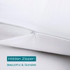 LOSAFEFE 100% Cotton Zippered Pillow Cases Standard Size Set of