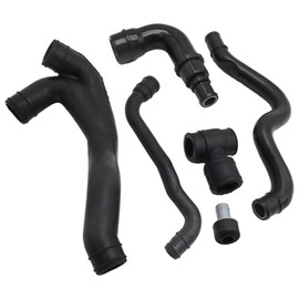Hoypeyfiy 06A103213 6PCS 1.8L Crankcase Ventilation Hose Valve Assembly Hose Clamp Kit Replacement for A4 1999-2005, Replacement for TT 1.8L 2000-2002