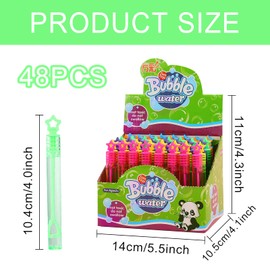 Children's Soap Bubbles 48 Pieces Soap Bubbles Wedding Mini Soap Bubbles Set, Bubble Stick, Soap Bubbles Small, Colourful Bubbles for Summer Toys Garden Children Party Bags Children's Birthday Party