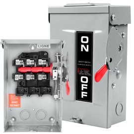 3P 30 Amp Disconnect,Disconnect Switch, Heavy Duty Steel Material, Rust and Corrosion Resistant, NEMA 3R Standard,for Indoor and Outdoor,Non-Fusible,120v/240v,10-Year Customer Service