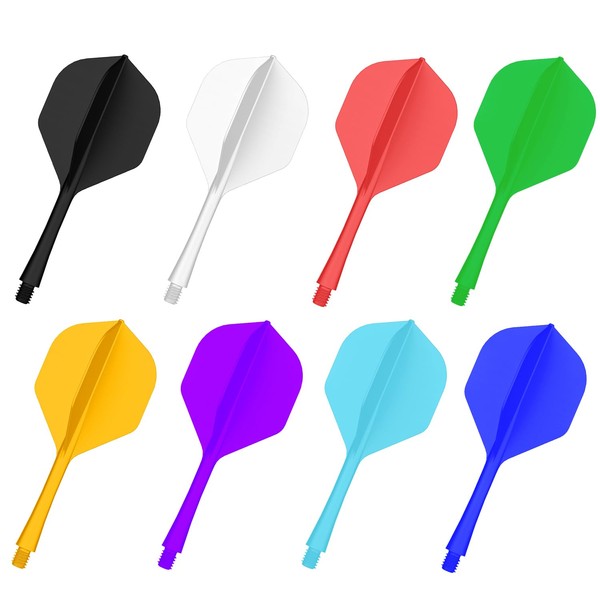 PERSENTU 8Pcs Dart Flights and Shafts,Personalised one Piece Integrated Accessory