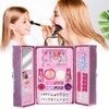 Kids Portable Cosmetics Box Children Realistic Washable Makeup Kit Girl
