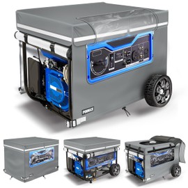 Generator Covers While Running. Generator Cover Measures 32''Lx24''Wx24''H. Double-layer Fabric. Side Access to Control Panel and Top Access to Add Fuel. Fits Most 5,000-15000 Watt Generators, Grey.