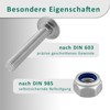 DSM - Carriage Bolts M5 x 45 mm DIN 603