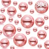 Cusmation 300 Pcs Rosegold Polished Floating Beads & 1600 Pcs