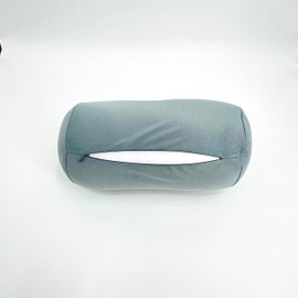 Bookishbunny Microbead Cylinder Bolster Roll Pillow with Removable Zipper Cover (Light Gray)