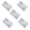 Uonlytech 5Pcs Plastic Outlet Box Wall Socket Plate Wall Mounted