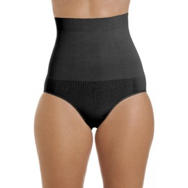 Camille Womens Ladies Black Seamfree Shapewear Comfort High Waisted Control Support Briefs S