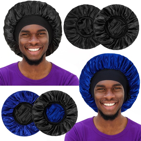 Vidsel 2pcs Bonnet for Men, Bonnets for Women, Satin Silk