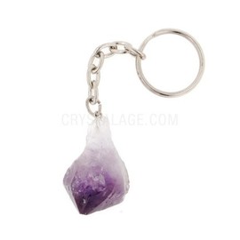 CrystalGeode® Amethyst Natural Point Keyring