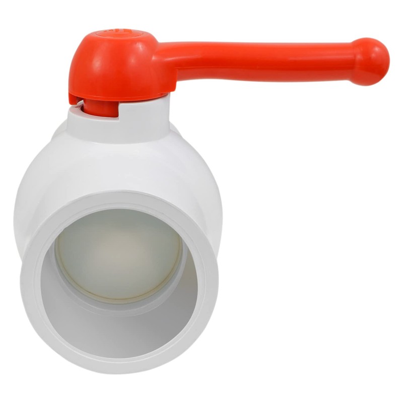 Midline Valve 482T300 PVC Ball Valve Red T-Handle Water Shut-Off