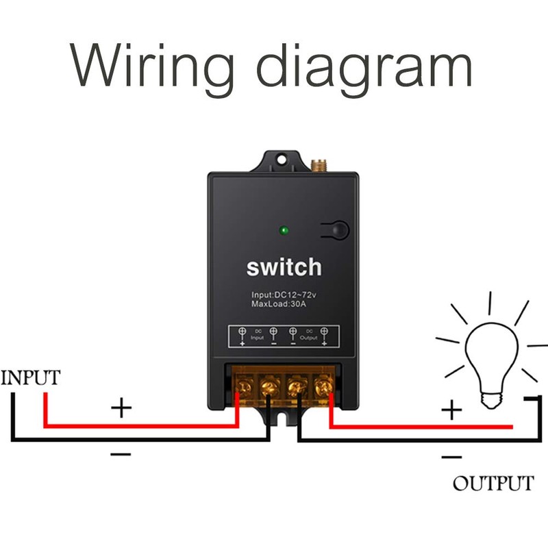 dstfuy Wireless Remote Switch 12V,1500M Meters Long Distance,DC 12V/24V/48V/72V /40A