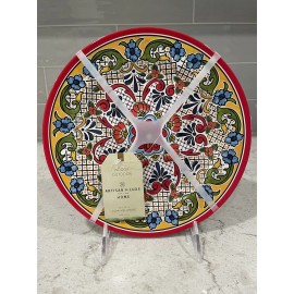 Artisan De Luxe Set 4 Artisan De Luxe 9” Salad Plates Spanish Medallion Melamine Red Mosaic NEW