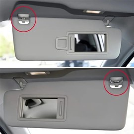 Car holder sun visor, 2 pieces car sun visor clip, sun visor clip holder, sun visor, sun visor buckle, for A1 A4L A3 A5 Q5 A6L Q3, grey