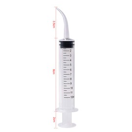 Oral Dentistry Pet Water Supply Tableware, Plastic Curve Nozzle, Injection Measuring Container, Syringe, Syringe, Dental Rinse, Medical Use, Nose and Oral Cleanser, Set of 5