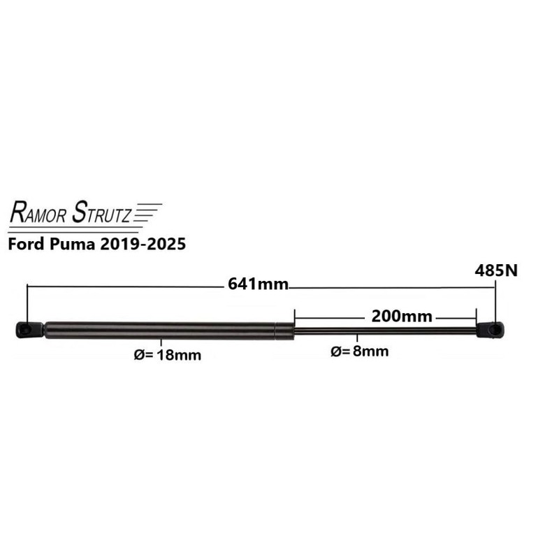 Ramor Strutz 2x Boot Gas Struts Compatible with a Ford