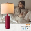 BZZMMB 24.5" Red Touch Lamps Set of 2, Modern Living