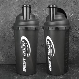 Best Body Nutrition EiweiÃ Shaker - Schwarzer Stahl - Protein Shaker - BPA frei - 700ml