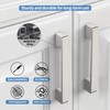 Amerdeco 10 Pack Brushed Satin Nickel Cabinet Pulls 3.75 Inch(96MM)