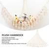 Stuffed Animal Hammock Hand Knitted Bohemian Style Cotton Rope Widely