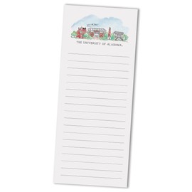 Valiant Gifts 8.5 x 3.5 Paper University of Alabama Crimson Tide Campus Skyline Lined Notepad Show Your School Spirit