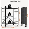 Himix Storage Shelves with 6 Hooks, 3 Tier Foldable Shelf